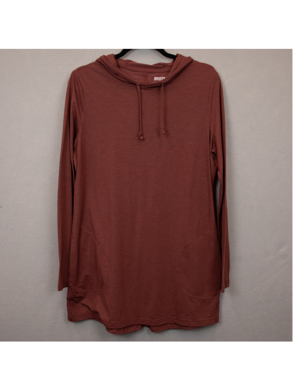 Duluth Trading Co. Mighty Hoodie maroon tunic long sleeve top-M
